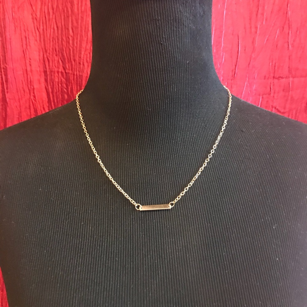 NWT gold bar adjustable necklace